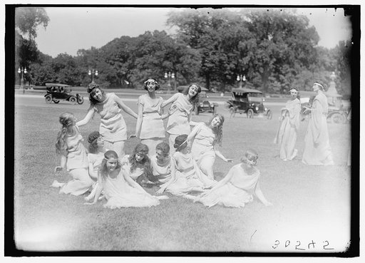 FOURTH OF JULY. TABLEAU ON ELLIPSE: 'LIBERTY,' 'COLUMBIA,' AND DANCERS