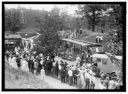 OVERTURNED STREET CAR