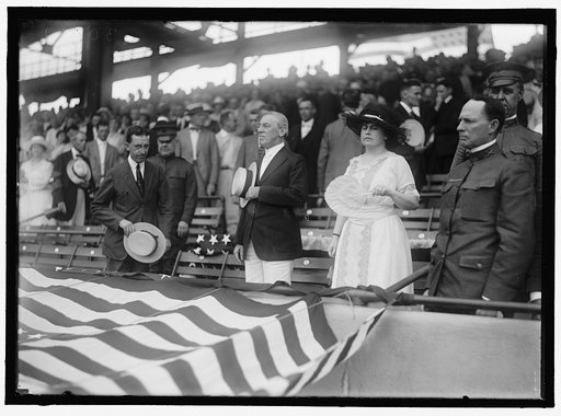 WILISON, WOODROW. AT BASEBALL GAME