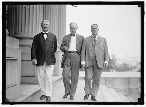 BRANDEGEE, FRANK BOSWORTH. REP. FROM CONNECTICUT, 1902-1905; SENATOR, 1905-1924. MARCUS SMITH, FALL, BRANDEGEE AT CAPITOL