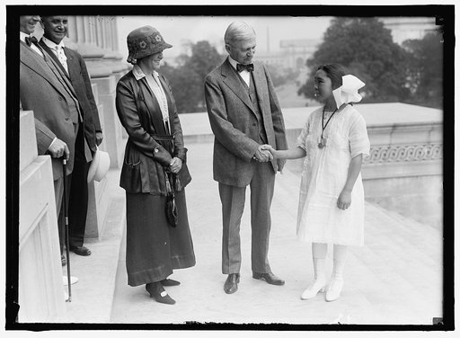 MILLER, MISS MABEL. OF NOME, ALASKA. AT CAPITOL WITH VICE PRESIDENT MARSHALL AND MRS. GORE