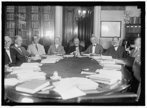 SENATE, COMMITTEES. FOREIGN RELATIONS. WARREN G. HARDING; BLURRED; FRANK B. BRANDEGEE; BLURRED; HENRY CABOT LODGE, CHAIRMAN; GILBERT M. HITCHCOCK; CLAUDEA. SWANSON; OTHERS BLURRED