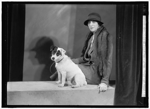 FOOTE, WALTER A., MRS. PORTRAIT. WITH DOG
