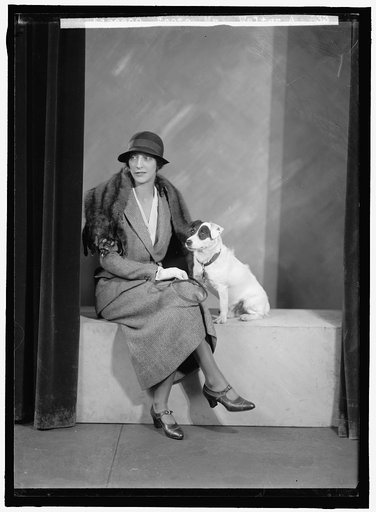 FOOTE, WALTER A., MRS. PORTRAIT. WITH DOG
