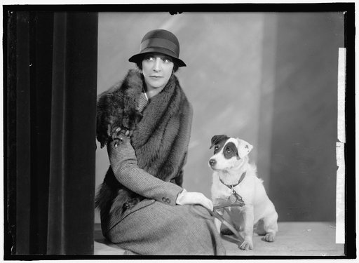 FOOTE, WALTER A., MRS. PORTRAIT. WITH DOG