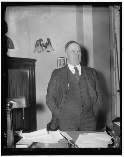Nebraska Senator. Washington, D.C., Dec. 11. The Democratic Senator from Nebraska, Edward R. Burke, pictured at his desk in the Capitol. This is a new picture