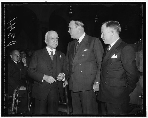 Big business at Industrial-Labor conference. Washington, D.C., Dec. 11. Big business was well represented at the Conference of Industry and Labor in the Capitol today. Here we see, left to right: Edward A. Filene, President of William Filene's sons of Boston; Maj. George L. Berry, the President's Co