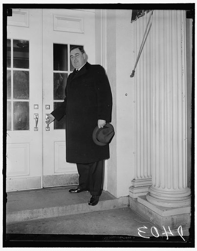 Governor-elect of Massachusetts. Washington, D.C., Dec. 22. Governor-elect Charles F. Hurley leaving the White House today after discussing the Massachusetts relief situation with President Roosevelt