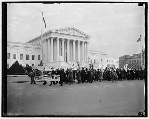 WPA march in front of the U.S. Supreme Court