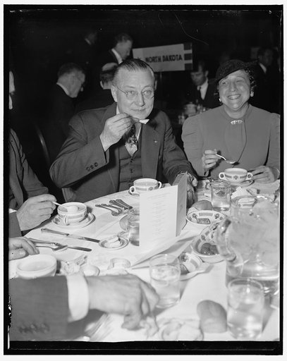 At Governors' luncheon. Washington, D.C. Governor Martin L. Davey, of Ohio, as he attended the housing luncheon for state Governors today at the Mayflower Hotel