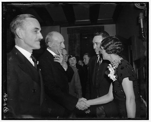 Justice McReynolds attends reception to Governor of Tennessee and Mrs. Gordon Browning. Washington D.C. Among the prominent Tennesseans attending the reception to Governor and Mrs. Gordon Browning was Associate Justice of the Supreme Court James C. McReynolds. The reception was tendered by Congressm