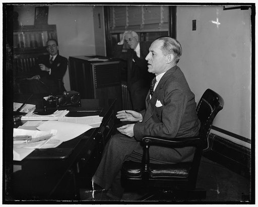 Chairman, Federal Reserve Board. Washington D.C. Marriner Eccles, Chairman of the Federal Reserve Board, pictures as he held a press conference today