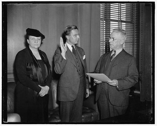 Sworn in as administrator of Public Contracts Division of Department of Labor. Washington D.C. L. Metcalfe Walling was today sworn in as Administrator of the Public Contracts Division of the Department of Labor which is enforcing the provisions of the Walsh-Healy Act. Walling has been Director of th