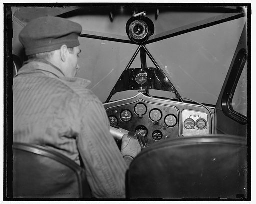 Blind landing now possible. Washington D.C. It is now possible to make blind landings which has been one of the biggest difficulties to aviation. It is this single instrument located above the panel in the center directs him to the ground in a curved track and also in a straight line so as to hit th