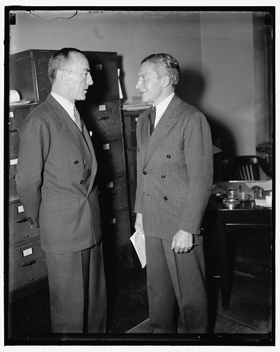 World War ace at air safety conference. Washington D.C. Appearing at the Air Safety Conference today at the Department of Commerce, Eddie Rickenbacker, famous World War Ace and now a prominent air line official, proposed that a special review board be established to study causes of air crashes in wh