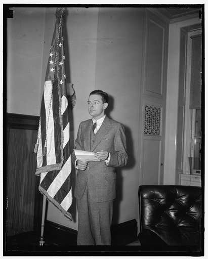 Massachusetts Senator. Washington D.C. A new and Informal picture of United States Senator Henry Cabot Lodge, of Massachusetts. a former newspaperman, Senator Lodge is one of the youngest members of the Senate, having just reached his 34th birthday