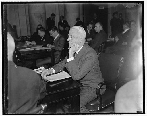 In spotlight before Senate Judiciary Committee. Washington, D.C., March 19. William Draper Lewis, Director of the American Institute, was the principal witness before the Senate Judiciary Committee today. He told the committee that the tendency of a majority of the Supreme Court tends to create "jus
