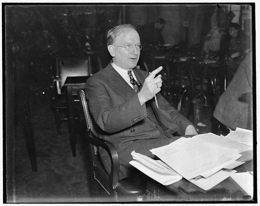 For Constitutional amendment. Washington, D.C., Mar. 22. Senator Burton K. Wheeler of Montana who was the chief witness on the stand today at the Senate Judiciary hearing. He is opposed to the packing of the Supreme Court by legislation. The Senator proposed that the matter be achieved by constituti