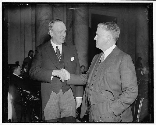 Teacher and scholar meet again. Washington, D.C., April 1. Memories of school days were recalled today when Dean Harry M. Bates of the Michigan Law School, faced Senator Henry F. Ashurst, Chairman of the Senate Judiciary Committee, across the witness table in voicing his opposition against the Presi