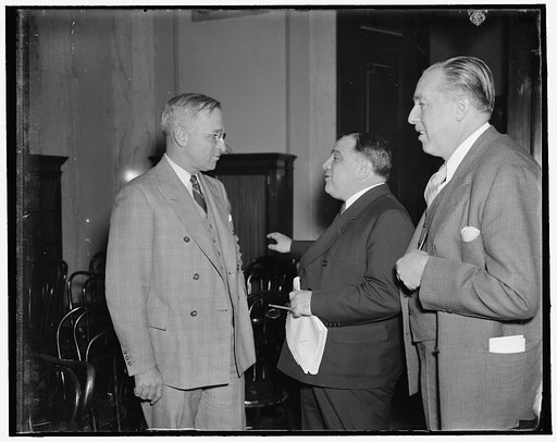 100 should be given control over commercial aviation, says New York mayor. Washington, D.C., April 12. Mayor Fiorello La Guardia, of New York City, advocated enactment of the McCarran Bill to transfer control over commercial aviation from the Department of Commerce to the Interstate Commerce Commiss