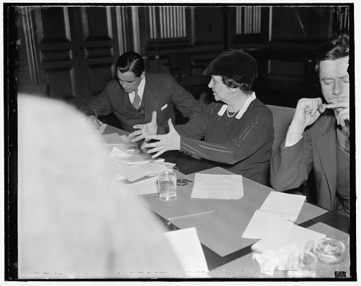 Labor Secretary. Washington, D.C., April 21. Secretary of Labor Francis Perkins was in fine fettle today at her press conference following the meeting of the labor and industrial leaders, 4/21/1937