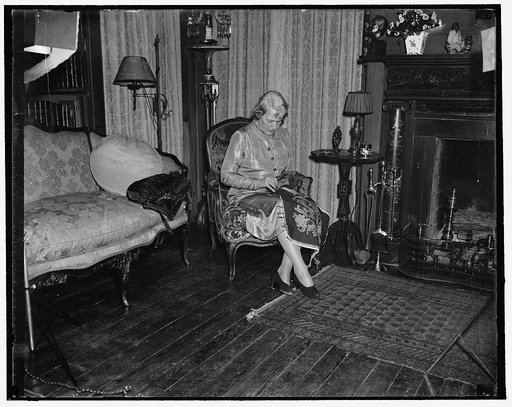 Making tapestry is hobby of second U.S. Woman envoy. Washington, D.C., April 21. Weaving tapestry is the favorite hobby of Mrs. J. Borden Harriman, recently appointed U.S. Minister to Norway by President Roosevelt. She is the second woman to named a U.S. Envoy by the President. Mrs. Ruth Bryan Owen 