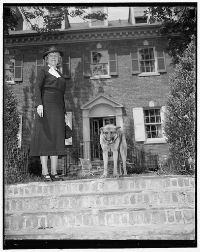 New U.S. Envoy to Norway. Washington, D.C., April 23. Mrs. J. Borden Harriman, recently named American Minister to Norway by President Roosevelt, photographed at her home "Uplands" in Washington today. Early confirmation of her nomination by the Senate is expected, 4/23/1937