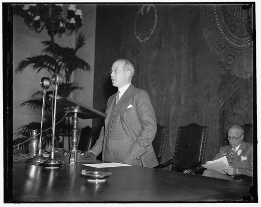 Speaks at C of C meeting. Washington, D.C., April 29. During a discussion of banking practices at the U.S. Chamber of Commerce meeting today, Raymond N. Ball, Rochester banker and head of the New York State Bankers' Association, accused bankers of being swayed by "prejudice, custom and self interest