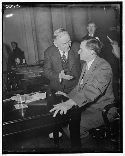 Wm. Green, Pres. of A.F. of L. & Justin Miller, appearing before Senate Judiciary Committee