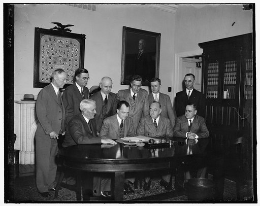 Revenue agents meet with Treasury officials. Washington, D.C., May 12. Internal Revenue agents from 37 key cities in the United States and Alaska began a four-day conference today with treasury officials to devise means of expediting and improving field audits of income tax returns. Secretary Morgen