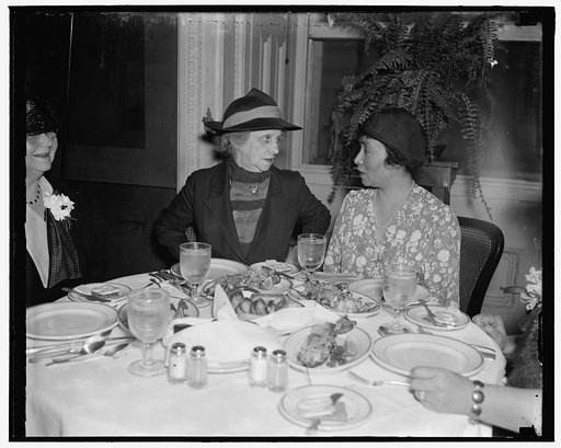 Mrs. Borah lunches with wife of Japanese Ambassador. Washington, D.C., May 24. Seen lunching together at the senate restaurant in the Capitol today were Mrs. William E. Borah, wife of senator from Idaho, and Mme Hirosi Saito, wife of Japanese Ambassador. They later viewed the Senate in session, 5/24