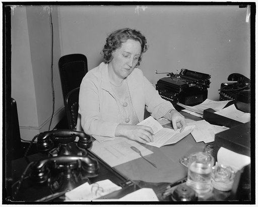 Augusta Landis, Secretary to the Head of Veterans Bureau Gen. Frank T. Hines