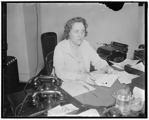 Augusta Landis, Secretary to the Head of Veterans Bureau Gen. Frank T. Hines
