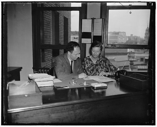 ...]udict E. Walf, Secretary to the Nat. Labor Relations Board & Mrs. Beatrice Stern, Asst. Secretary to the N.L.R.B.