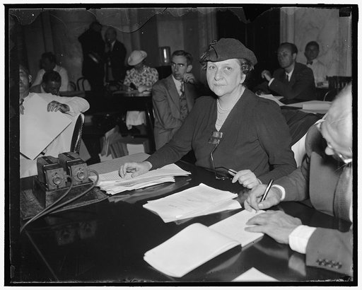 American Industry will be benefited if labor wage-and-hour bill is passed, says Mme. Perkins. Washington, D.C., June 4. American industry will be a principal beneficiary of federal legeslation to stabilize wages, hours and working conditions, Secretary of Labors Perkins told the Senate and House Lab