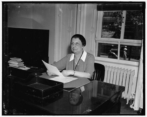 Head of U.S.Employees' Compensations Commission. Washington, D.C. June 5. Mrs. Jewell W. Swofford is the Chairman and the only woman member of the United States Employees' Compensation Commission, 6/5/37