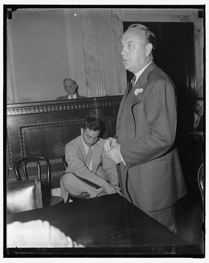 Denounces Black-Connery bill. Washington, D.C. June 9. The pending Black-Connery Wage and Hour Bill was bitterly denounced today by Harvey Willson, Manager of the National Upholstery and Drapery Textile Association, when he appeared before the House and Senate Labor Committee. Pictureing the bill as
