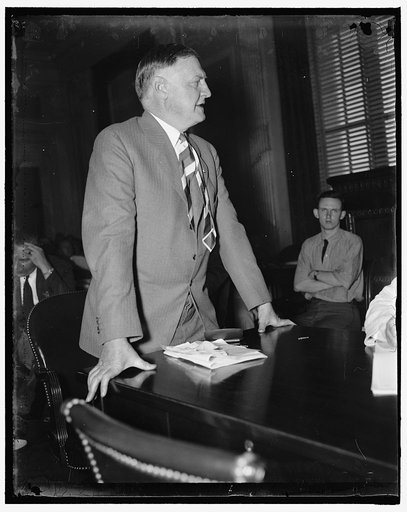 Sears Roebuck before Joint Committee on wages and hours. Washington, D.C. June 10. R.E. Wood, President of Sears, Roebuck & CO, told the Join Senate House Committee that a general decentralization of industry was the best thing that could happen to this country today. Wood also urged that the board 