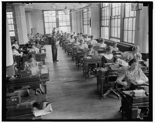 Baltimore, MD. For every Social Security Account Number issued an "emploee master card" is made in the Social Security Board Records Office. Identifying data, given on the application blank , Form SC-5[?], is transferred to this master card in the form of up-ended quadrangular holes, punched by key 