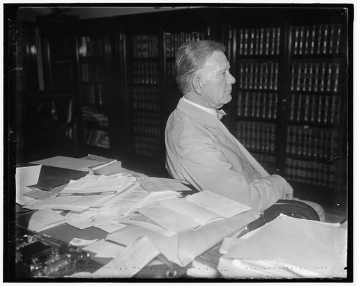 Veteran Senator from Idaho. Washington D.C. July 16. Senator William E. Borah, veteran legislator from Idaho, from a new informal snapshot made at his office yesterday, 7/14/37
