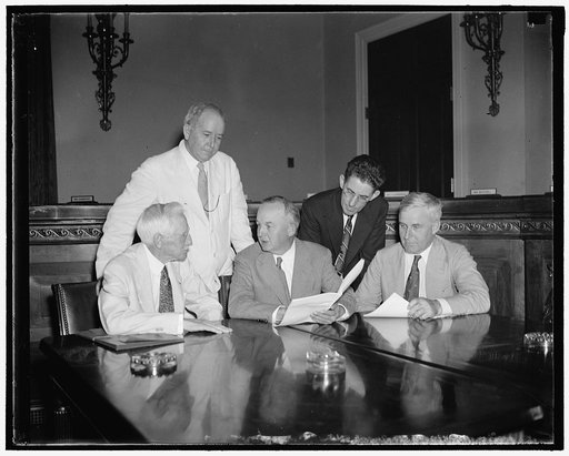 Representatives of Farm group before House Agriculture Committee. Washington D.C. July 27. Congressional sponsors placed before the House Agriculture Committee their hopes for a farm price stabilization bill for this session. They said that immediate legislation is necessary to prevent excessive sur