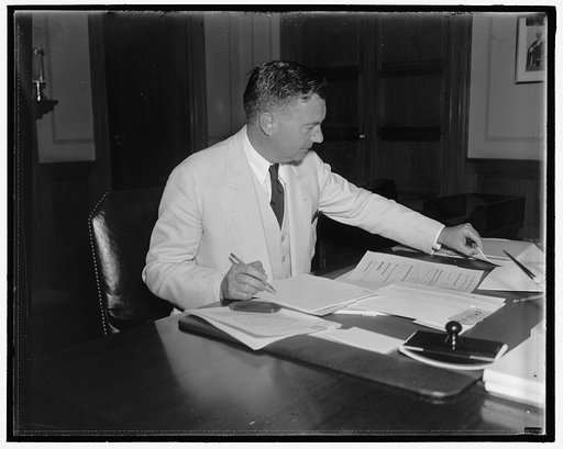 Possible Supreme Court appointee. Washington, D.C., Aug. 6. The latest to be mentioned for the vacant seat on the Supreme Court bench is Robert H. Jackson, Assistant Attorney General. Jackson is a native of Jamestown, NY and a personal friend of President Roosevelt, 8/6/37