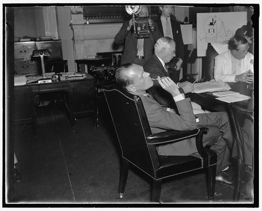 Senate hears husband of tobacco heiress on monetary problems. Washington, D.C., Aug. 4. James H.R. Cromwell, monetary expert and author of "In Defense of Capitolism", urged a Senate Agriculture Subcommittee today to grant powers for the Federal Reserve Board to Stabilize the dollar and increase the 