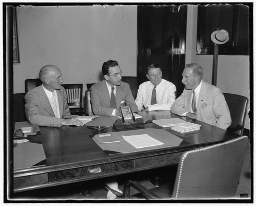 Social Security board now completed. Washington, D.C., Aug. 9. With the swearing in today of George E. Biggie, of Rhode Island, the Social Security Board is now fully constituted. In the photograph, left to right: George E. Biggie, Arthur J. Altmeyer, Chairman, and Vincent M. Miles, 8/9/37