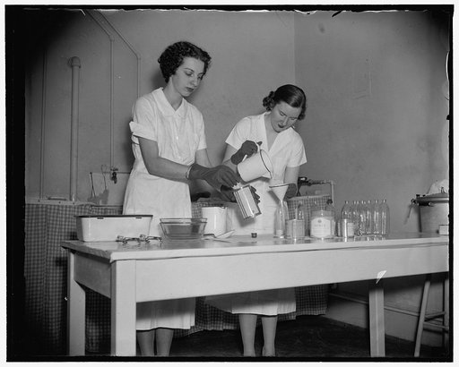 "Baby Service, Inc." Washington, D.C., Aug. 14. "Enjoy your baby, let us work for him" is the motto of a brand new business just started here by a woman who looks rather like a baby herself, though she has one, the owner of the business is Mrs. John McGee, the former Narcissa Sullivan, daughter of M