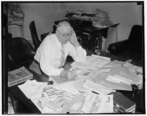 Indiana Solon holds record. Washington, D.C. Aug. 31. What is believed to be a record for staying on the job is held by Rep. Louis Ludlow, Democrat of Indiana. A member of Congress since 1929, Ludlow has never gone back to his state during recesses but has remained on the job at the capitol. He is a