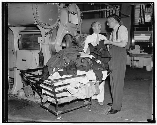 George Marshall in [Palace] laundry