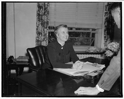 Miss Martin, Assistant to Chairman of the National Republican Committee. Washington, D.C., Sept. 22. An informal picture of Miss Marion E. Martin, of Bangor, Maine, who has been recently appointed as Assistant to the Chairman, in charge of women's Activities of the National Republican Committee. Mis