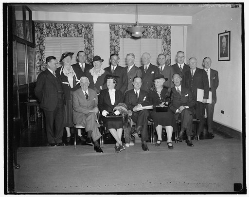 Executive Committee of the National Republican Committee. Washington, D.C., Sept. 23. The Executive Committee of the Republican National Committee held their first meeting to plan their campaigns for the Congressional Elections that are to be held in 1938. Left to right, seated are: Henry P. Fletche