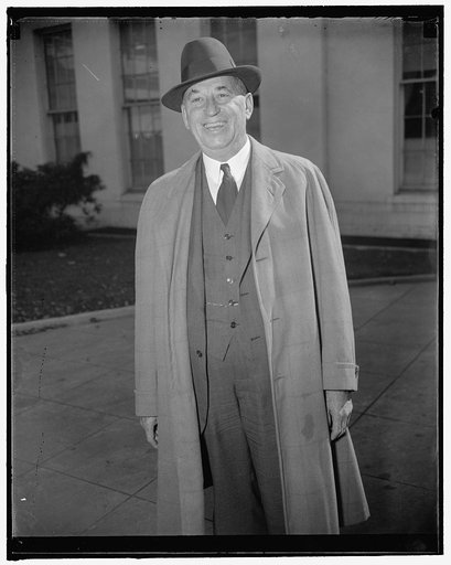 White House caller. Washington, D.C., Oct. 8. Walter Chrysler, automobile magnate, was a White House caller today. He refused to divulge the nature of his conversation with President Roosevelt. 10/8/37
